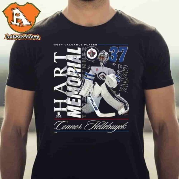 Connor Hellebuyck Winnipeg Jets NFL MVP 2025 Hart Trophy Winner Classic T-Shirt