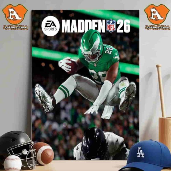 EA Sports Madden NFL 26 Saquon Barkley Hurdle His Way Onto The Cover Of Madden 26 Wall Decor Poster Canvas