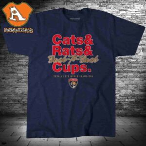 Florida Panthers 2024-2025 Back-To-Back Stanley Cup Champions Cats N Rats Classic T-Shirt
