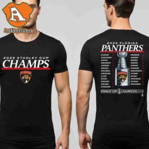 Florida Panthers 2025 Stanley Cup Champions Give and Go Roster Two Sided Classic T-Shirt