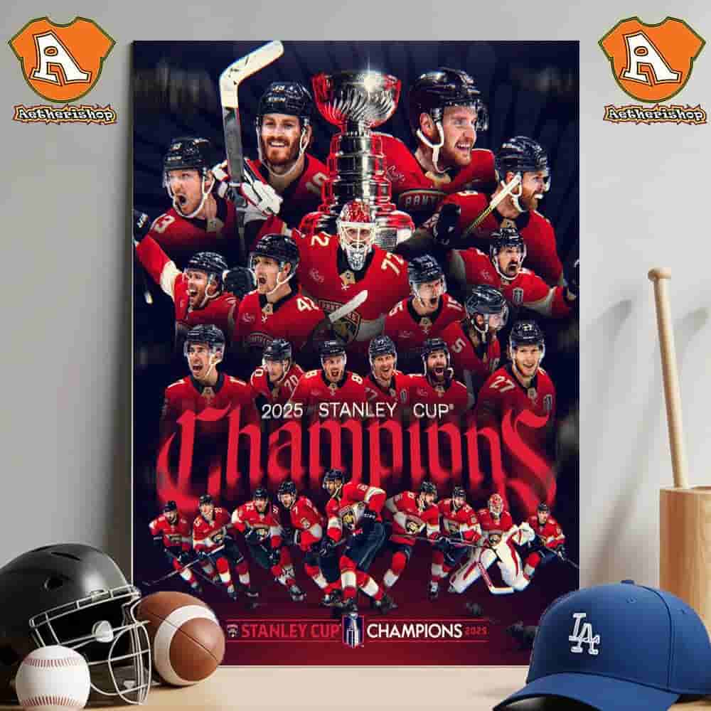 Florida Panthers Is Back To Back Stanley Cup Champions NHL 2024-2025 Wall Decor Poster Canvas Florida Panthers Is Back To Back Stanley Cup Champions NHL 2024-2025 Wall Decor Poster Canvas