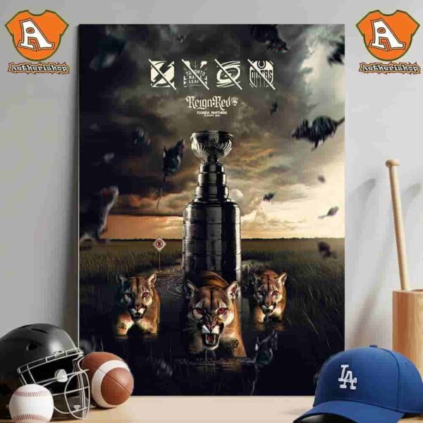 Florida Panthers Reign Red The Cup Belongs In South Florida Back To Back Champions NHL 2025 Wall Decor Poster Canvas