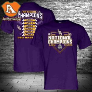LSU Tigers NCAA Baseball Men’s College World Series Champions 2025 Schedule Two Sided Classic T-Shirt