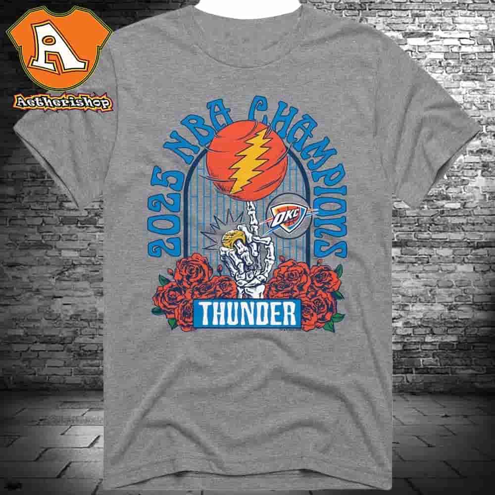 Oklahoma City Thunder 2025 NBA Finals Champions Grateful Dead Classic T-Shirt Oklahoma City Thunder 2025 NBA Finals Champions Grateful Dead Classic T-Shirt