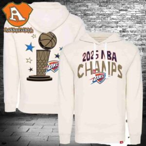 Oklahoma City Thunder 2025 NBA Finals Champions Metallic Hoodie Two Sided Classic T-Shirt