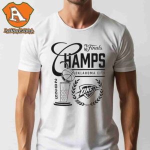 Oklahoma City Thunder 2025 NBA Finals Champions Metallic Logo Classic T-Shirt