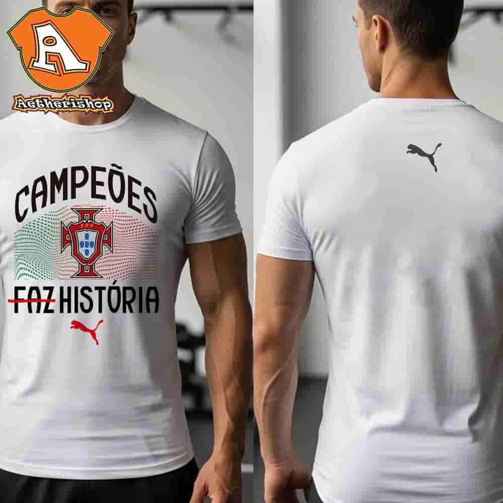 Portugal Nations League Winners Tee Campeoes Faz Historia Two Sided Classic T-Shirt Portugal Nations League Winners Tee Campeoes Faz Historia Two Sided Classic T-Shirt